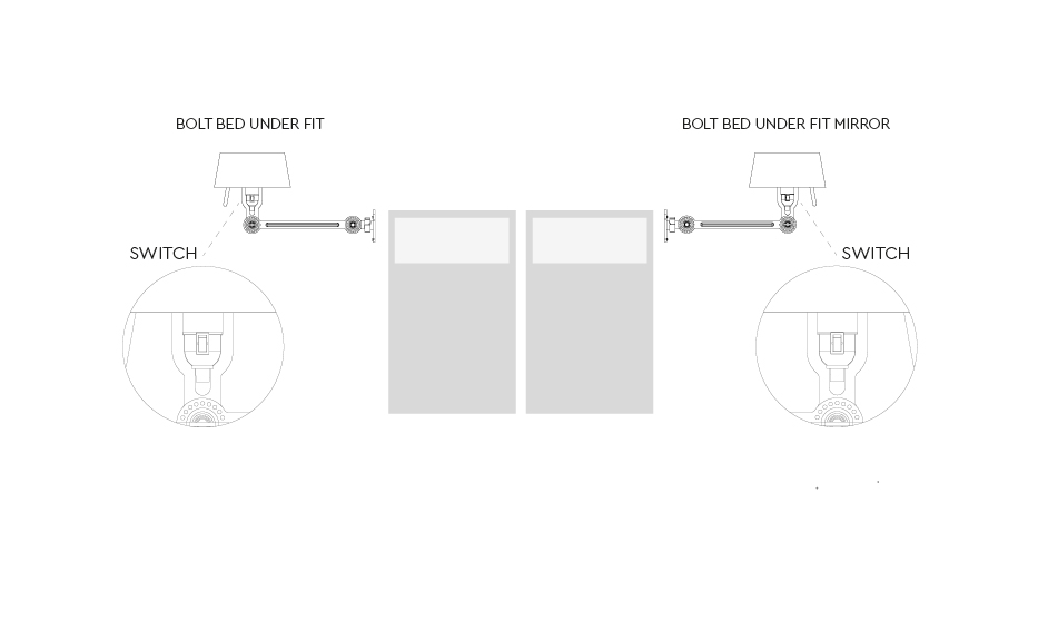 set 2 x bolt bed underfit