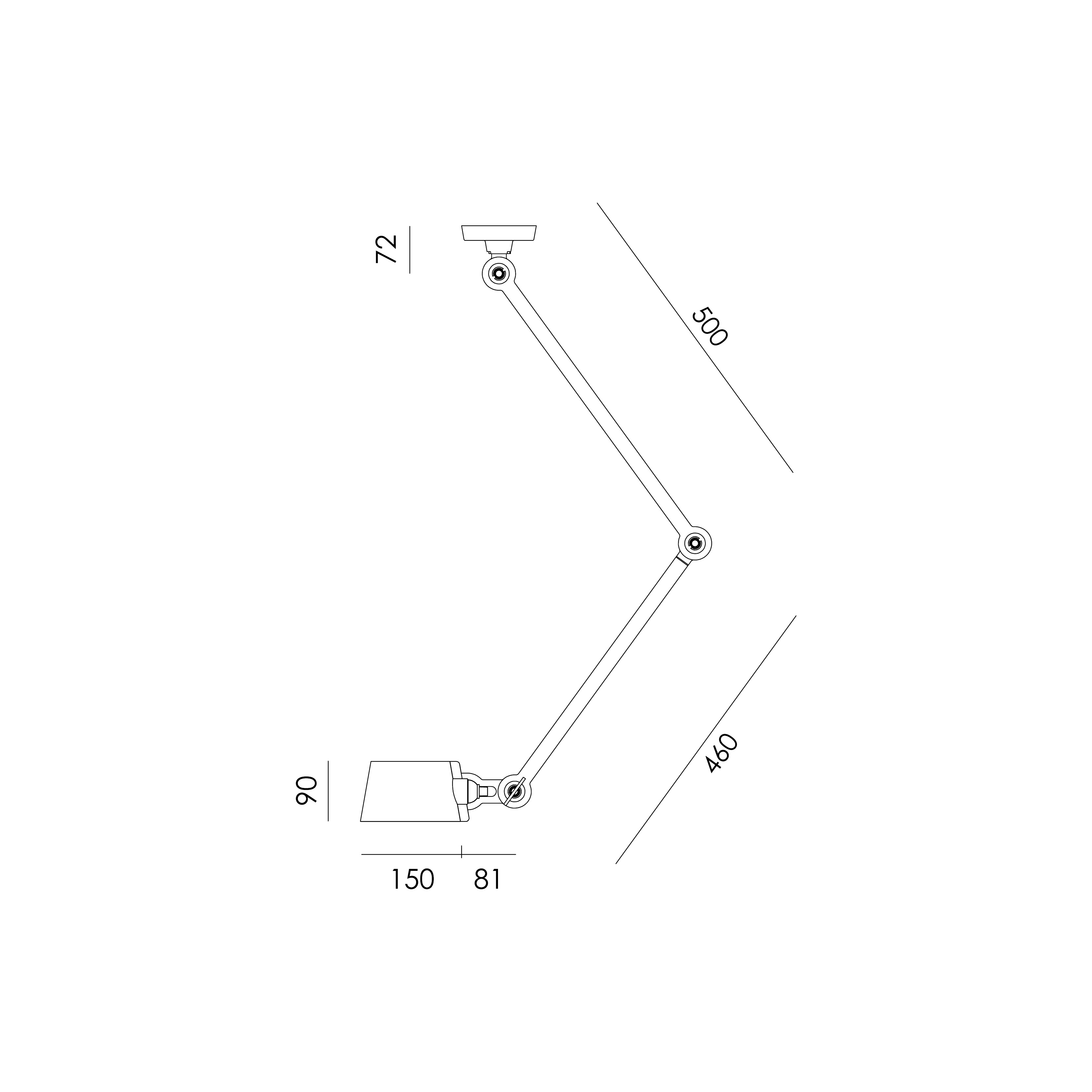 BOLT CEILING 2ARM SIDEFIT