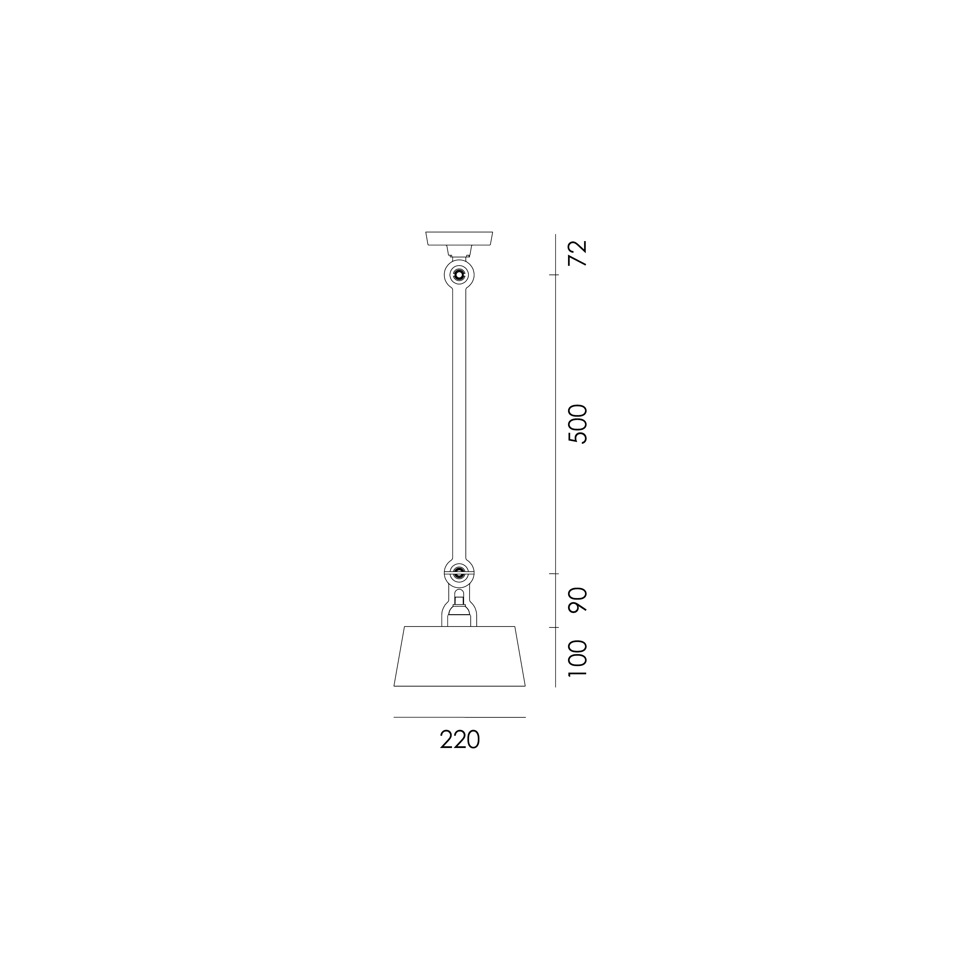 BOLT CEILING 1ARM UPPERFIT