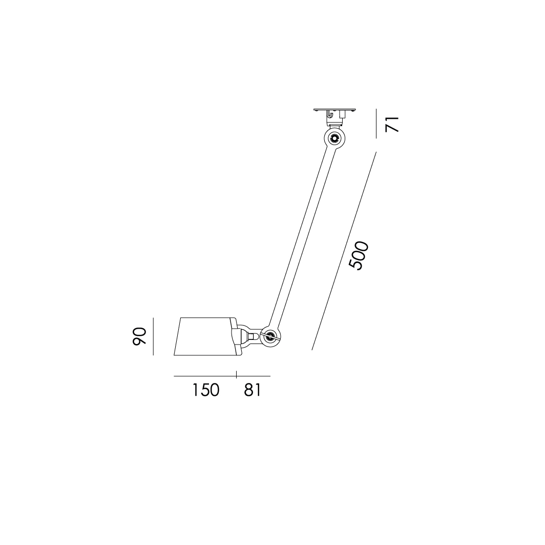 BOLT CEILING 1ARM SIDEFIT