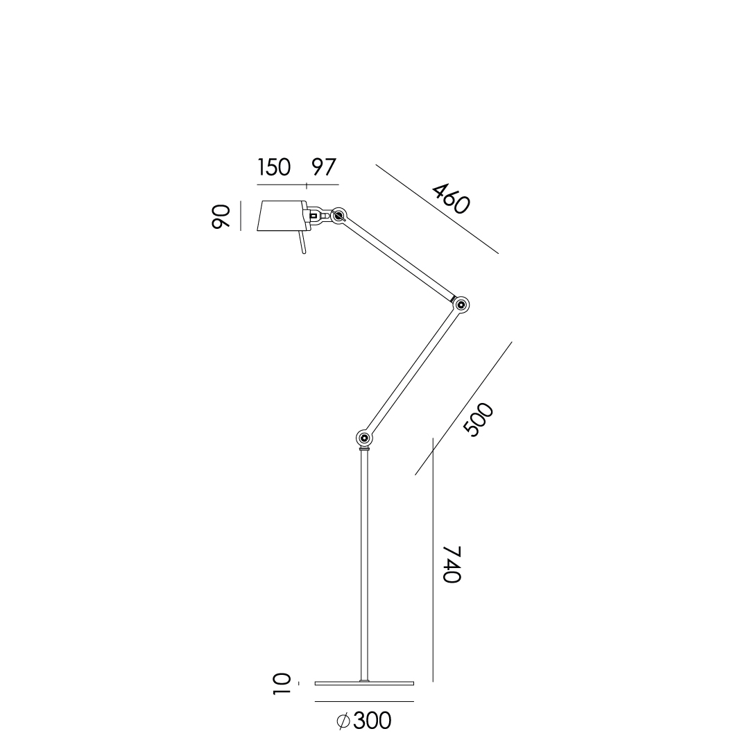 BOLT 2ARM FLOOR