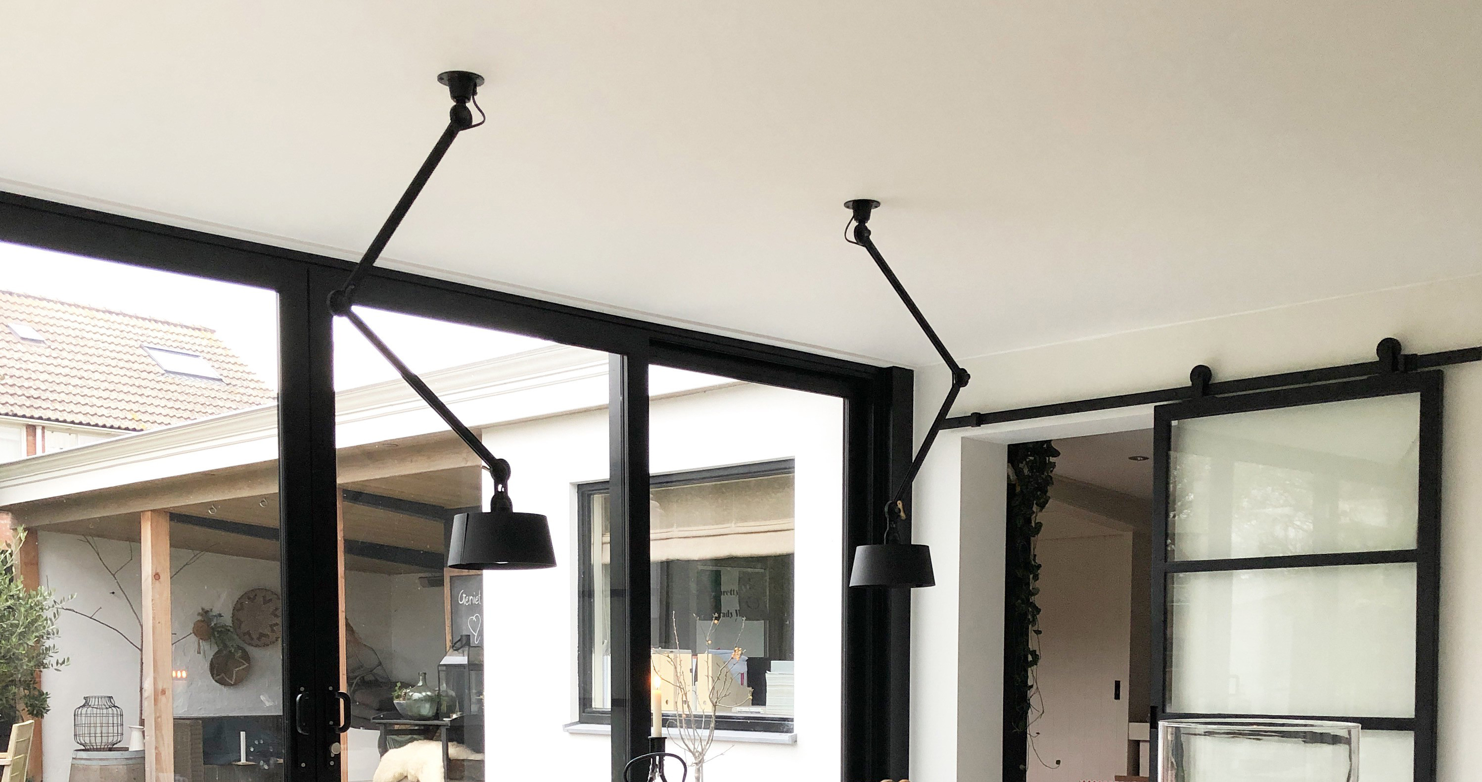 Design plafondlampen zwart woonkeuken
