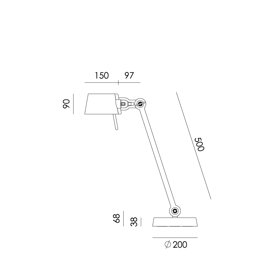 bolt desk 1arm foot