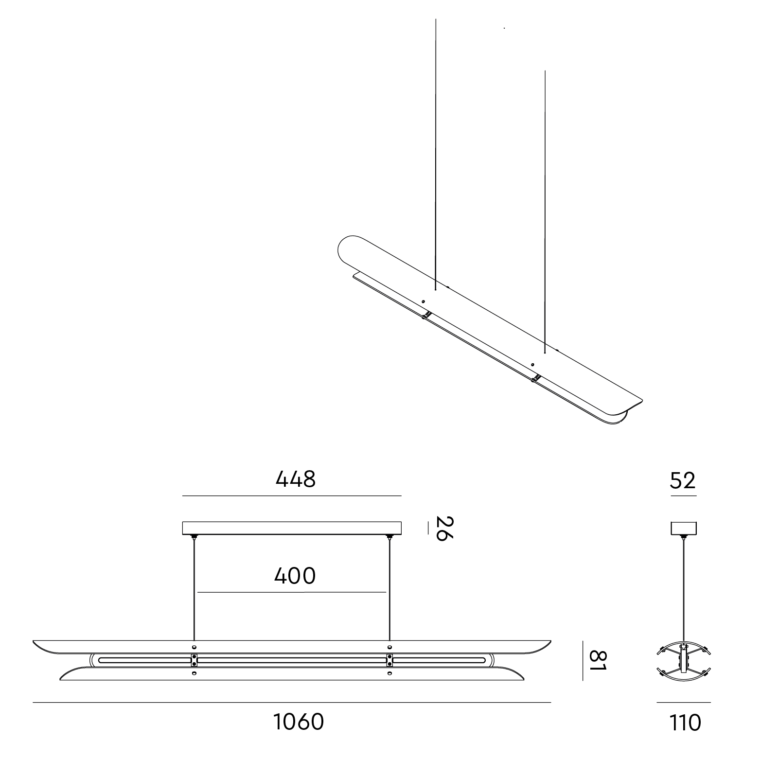 razor pendant horizontal